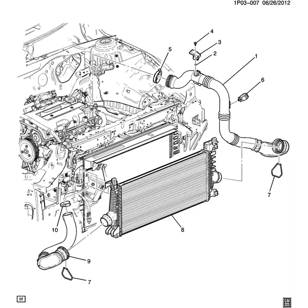 TURBOCHARGER INTERCOOLER SYSTEM (LUJ/1.4C)