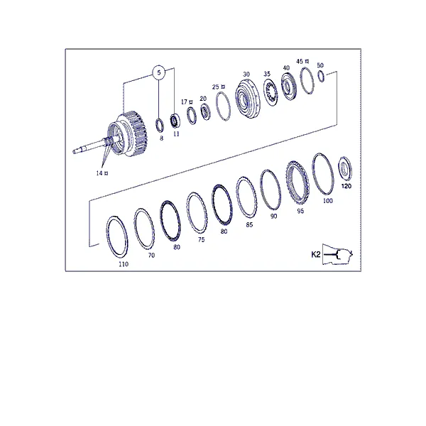 МУФТА K2,(ПРИВОДНОЙ ВАЛ)