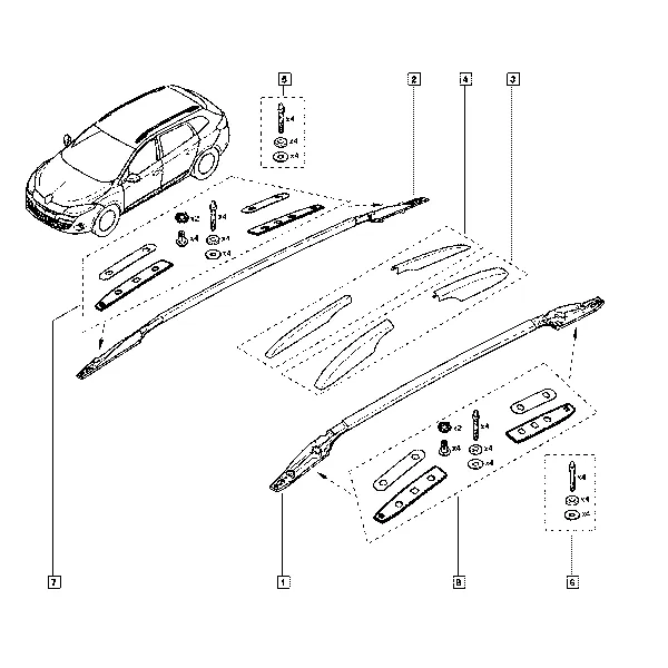 Решетка багажника на крыше