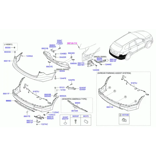 бампер задний