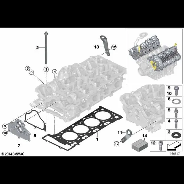 Головка блока цилиндров-доп.элементы