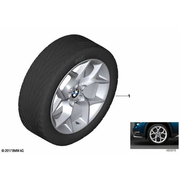 BMW кол.с л/с д.Y-обр.спица 322 - 18"