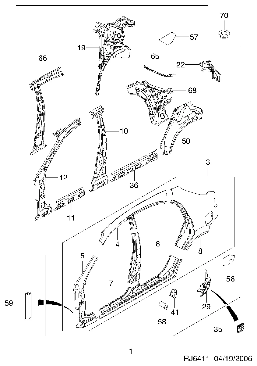 БОКОВАЯ ПАНЕЛЬ КУЗОВА II (6411)