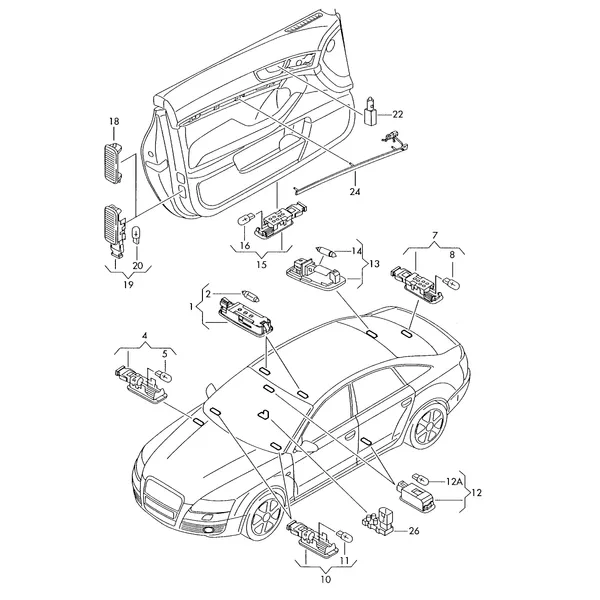 Освещение в салоне