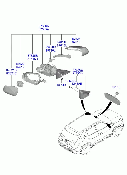 MIRROR-OUTSIDE REAR VIEW
