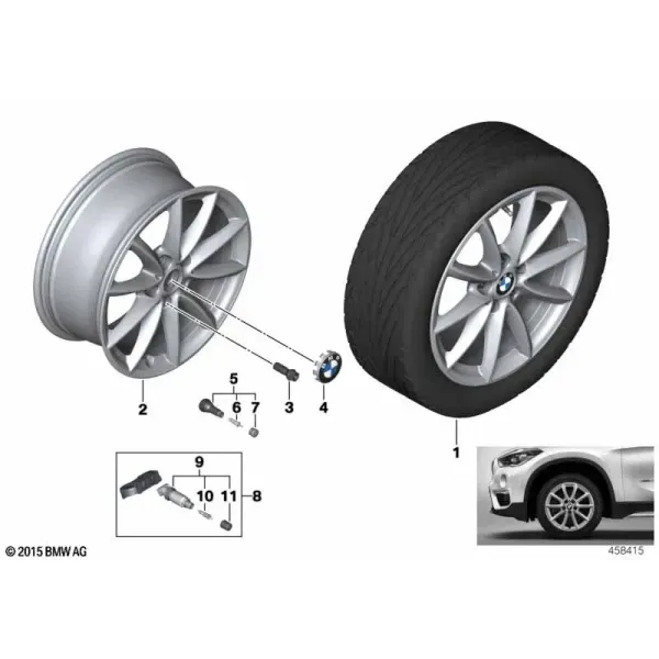 Легкосплавный диск BMW с V-образными спицами 560