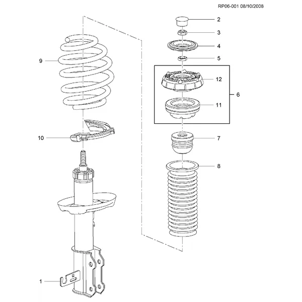 ПЕРЕДНЯЯ СТОЙКА АМОРТИЗАТОРА В СБОРЕ