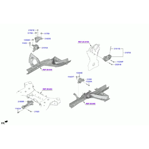 Подвеска двигателя и коробки передач