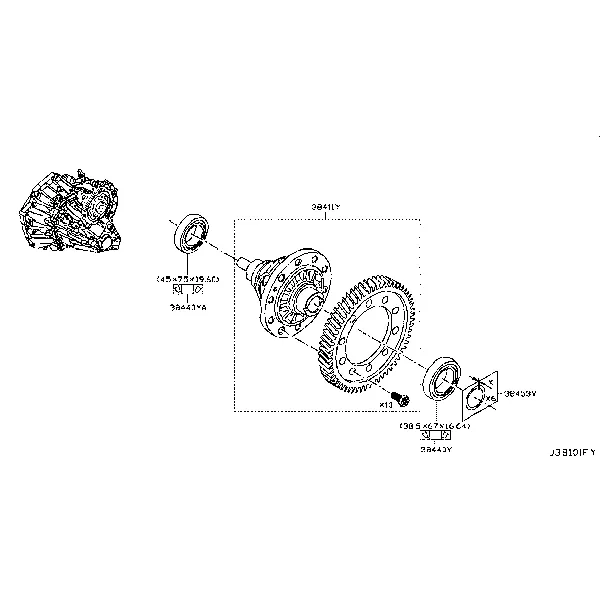 Главная передача переднего моста; (TL4-147)