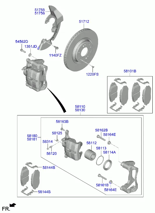 Тормозной механизм переднего колеса