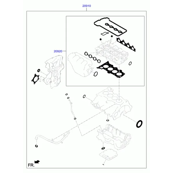 набор прокладок двигателя