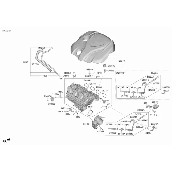 коллектор выпускной двигателя