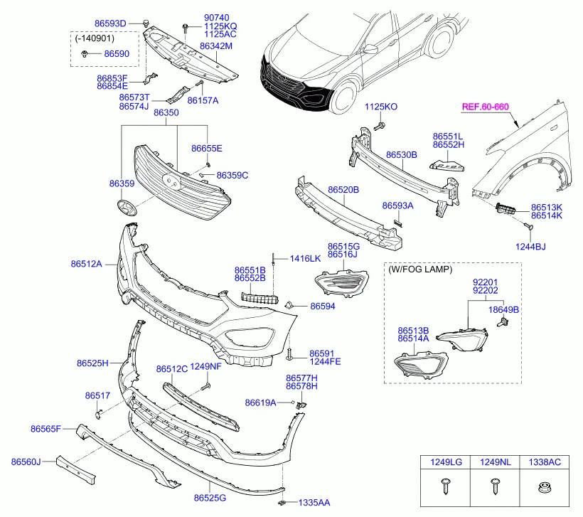бампер передний