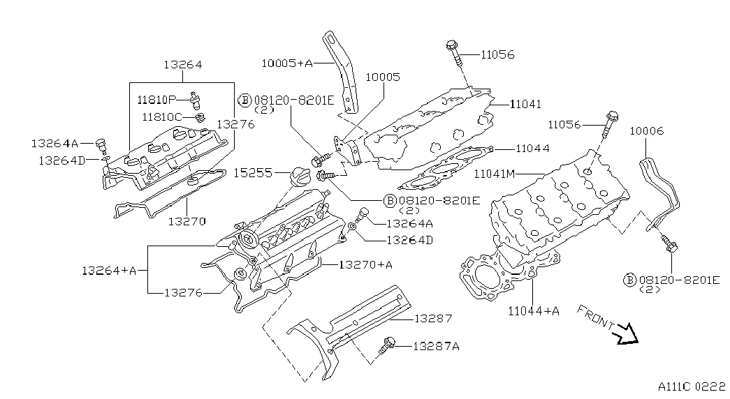 Головка блока цилиндров и крышка ; ASSEMBLY PARTS