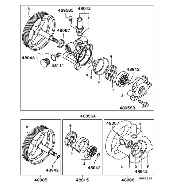 РУЛЕВОЕ УПРАВЛЕНИЕ - НАСОС УСЛИЛ. РУЛ. УПРАВЛЕНИЯ