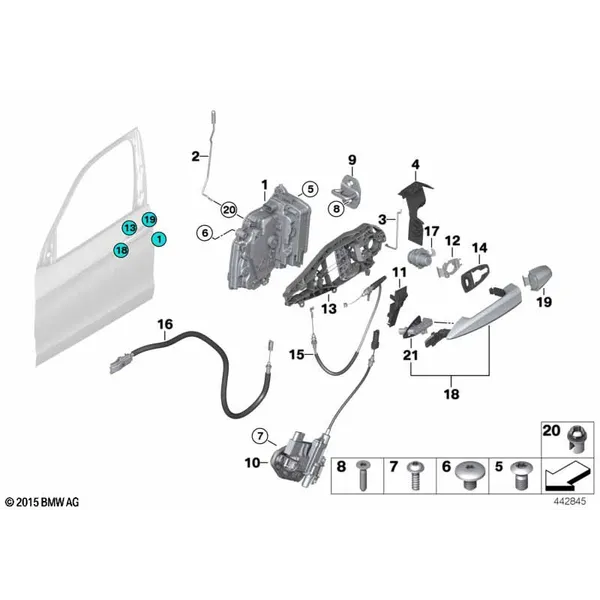 Система замков передней двери