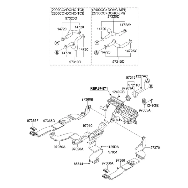 HEATER SYSTEM-DUCT & HOSE