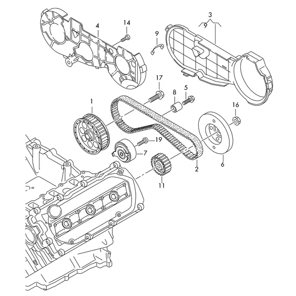 Зубчатый ремень Защитный кожух ремня