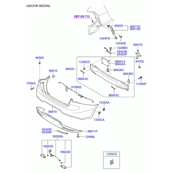 бампер задний