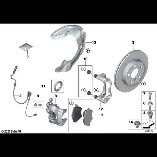 Датчик износа торм.накладки пер.колеса