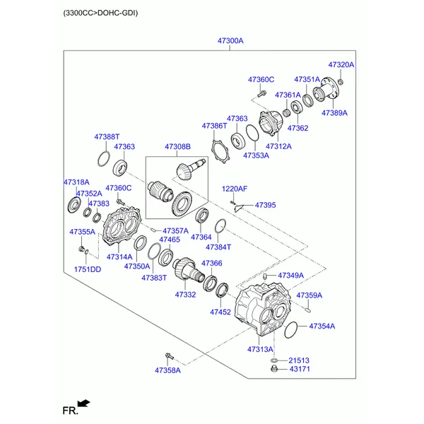 коробка раздаточная в сборе