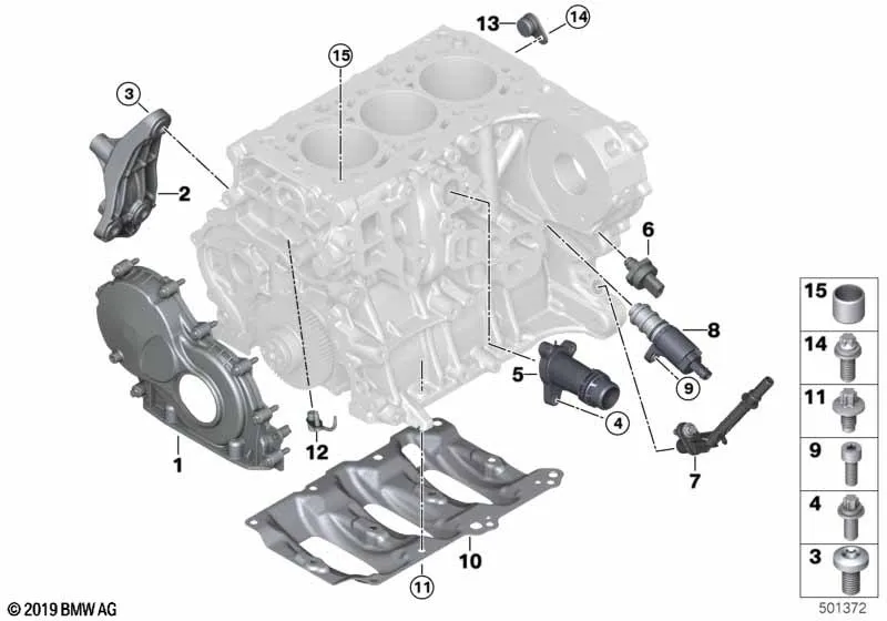 Блок цилиндров/дополнительные элементы