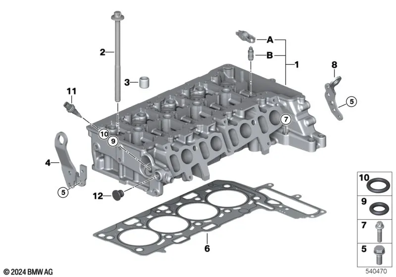 Головка блока цилиндров-доп.элементы