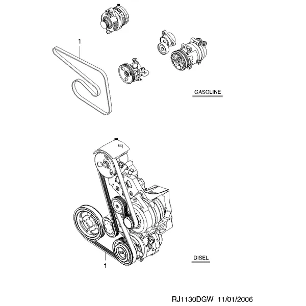 СИСТЕМА РЕМНЕЙ (1130)