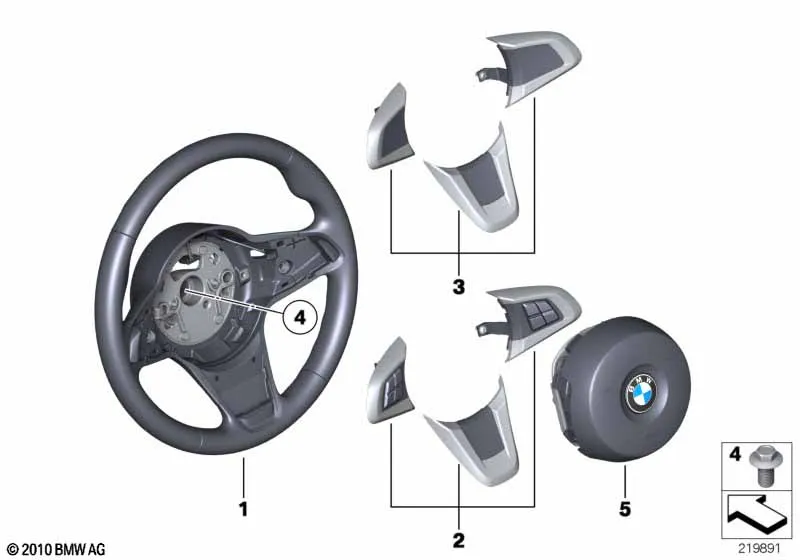 Спортивное рулевое колесо с НПБ кожа