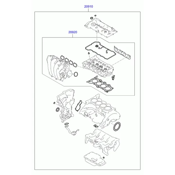 набор прокладок двигателя