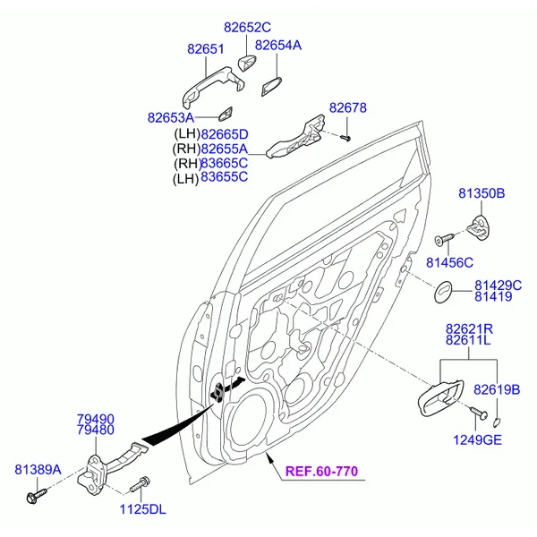 замок задней двери