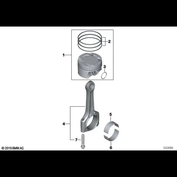 Кривош.-шатунный мех. - шатун с поршнем