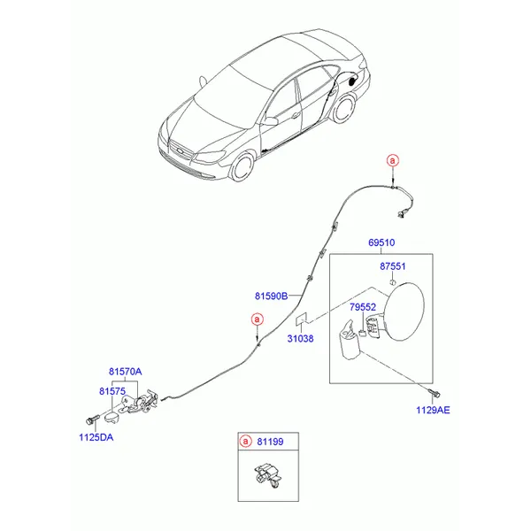 Крышка люка горловины топливного бака