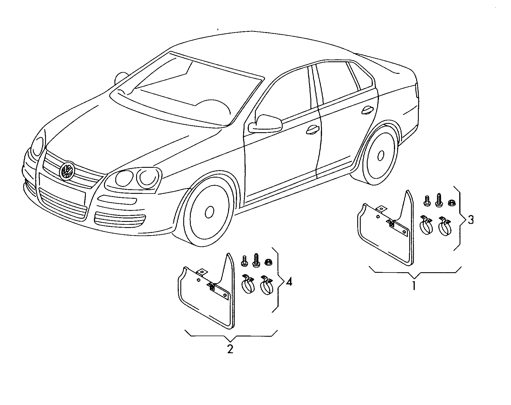 Оригинальные аксессуары 1 комплект брызговиков левых и правых