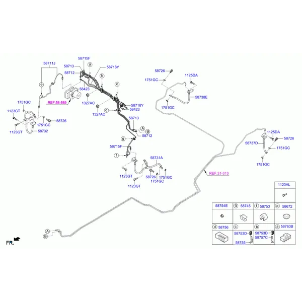 Трубопровод гидропривода тормозов