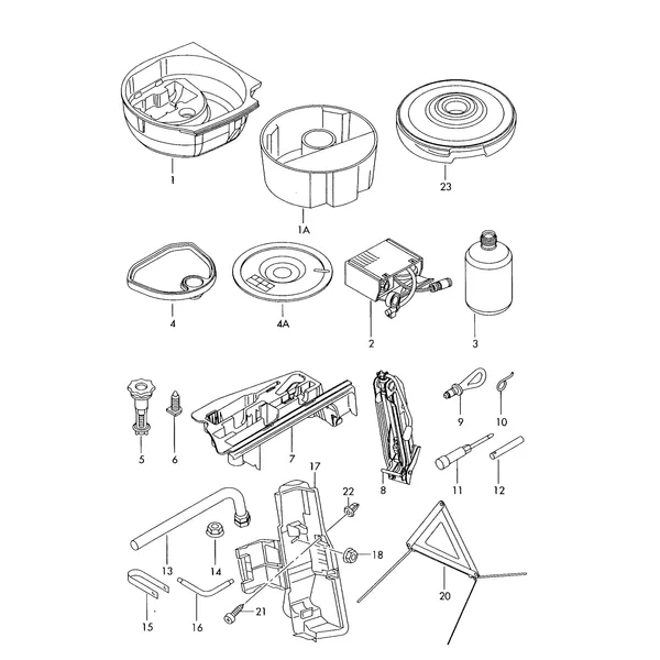 Домкрат Инструменты Ремонтный комплект с компресс.