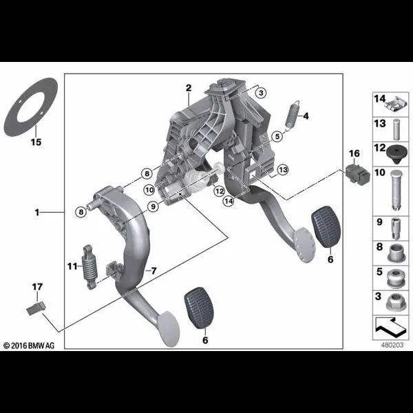 Педальный механизм для а/м с МКПП