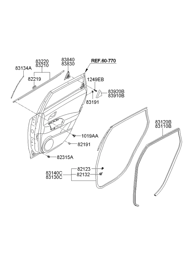 молдинг задней двери
