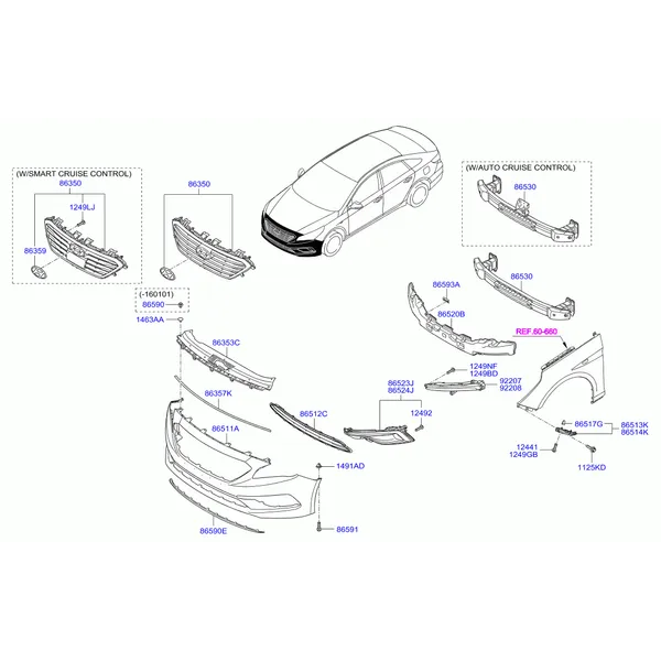 бампер передний