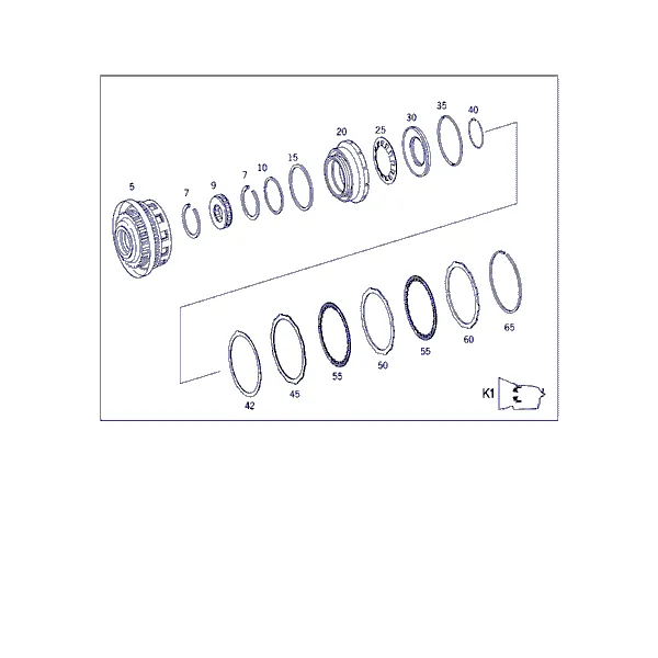 МУФТА K1,ПЕРЕДНИЙ ПЛАНЕТАРНЫЙ РЯД