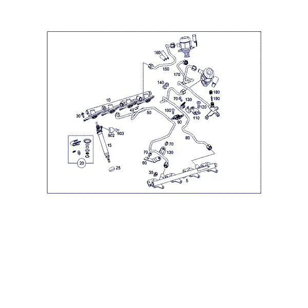 ТОПЛИВНАЯ РАМПА, ТОПЛИВОПРОВОДЫ И ТОПЛИВНЫЕ ФОРСУНКИ