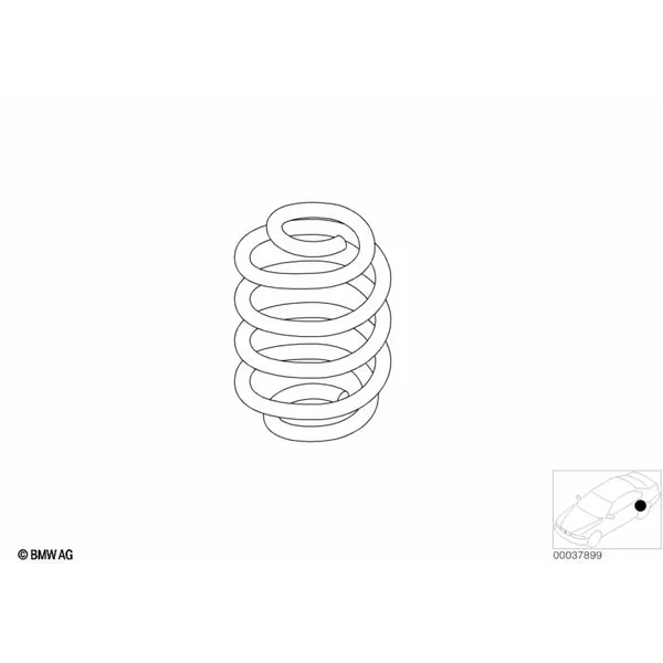 Бочкообразная пружина задняя