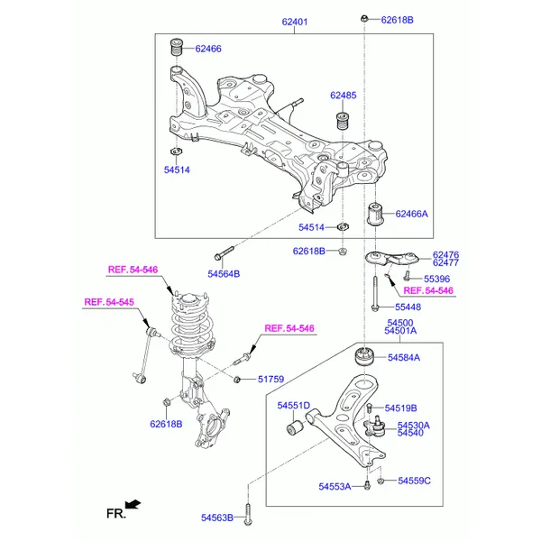 Подрамник передней подвески