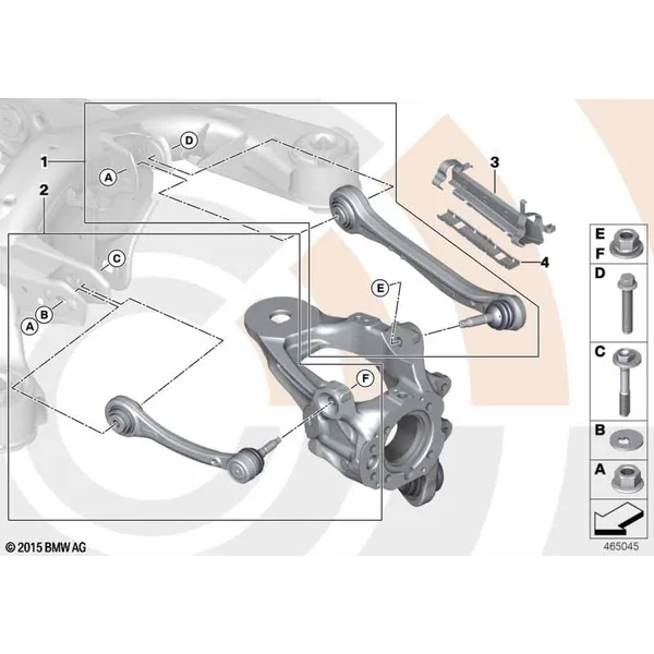 Ремкомплект поперечного рычага подвески