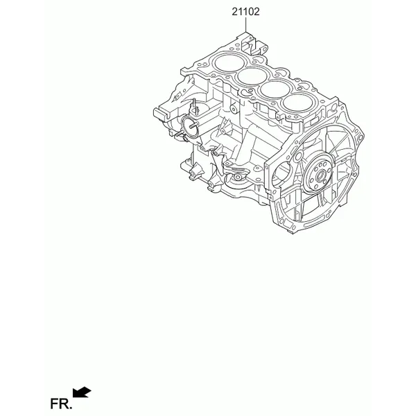 Короткоходный двигатель в сборе