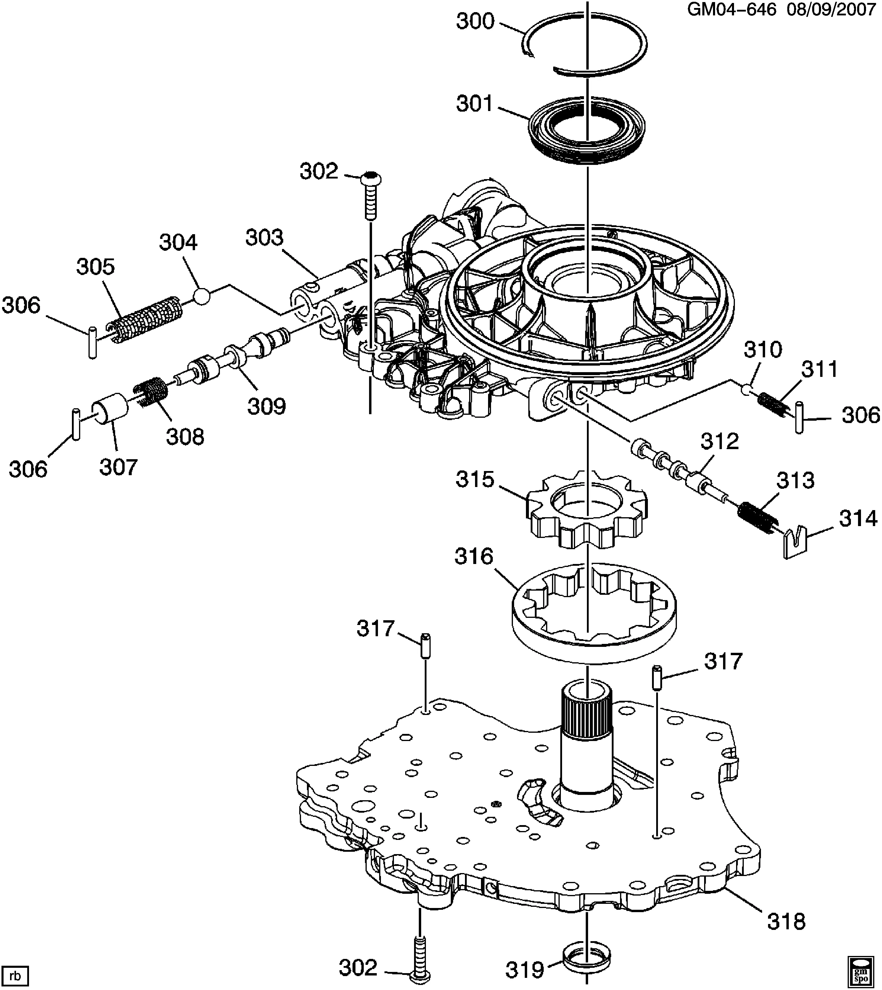 AUTOMATIC TRANSMISSION (MH8) (6T40) OIL PUMP