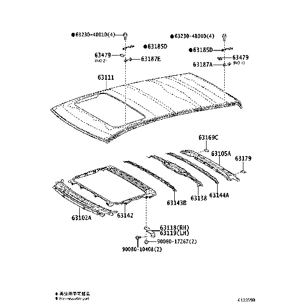 ROOF PANEL & BACK WINDOW GLASS