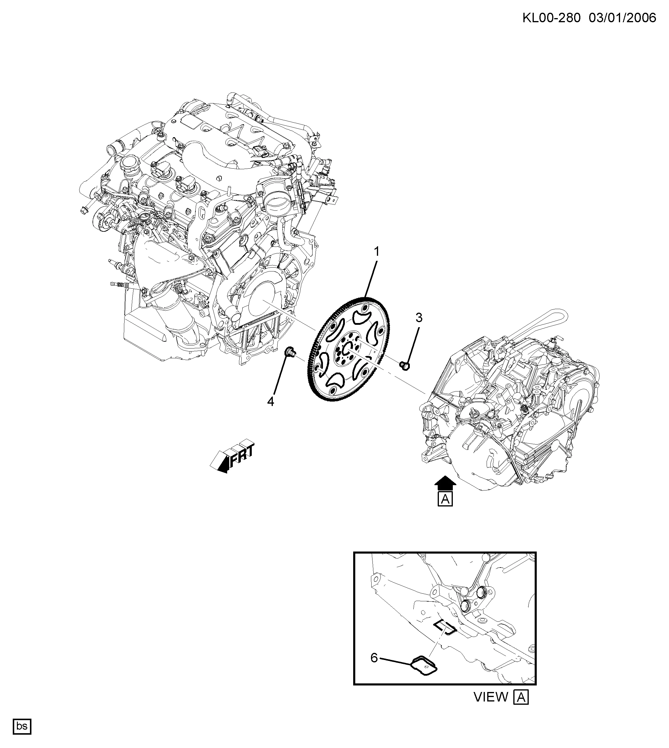 КРЕПЛЕНИЕ ДВИГАТЕЛЯ К КОРОБКЕ ПЕРЕДАЧ (LU1/3.2G, АВТОМАТИЧЕСКАЯ M98)