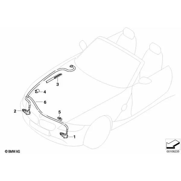 Детали системы омывателей фар