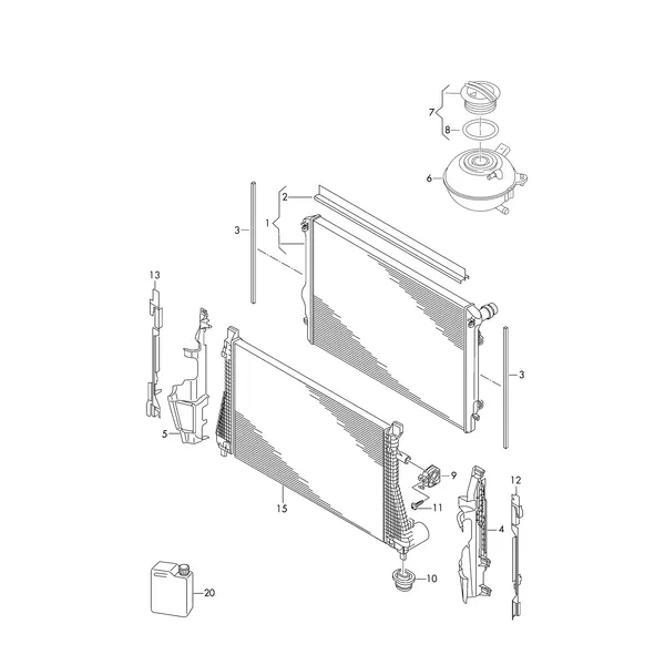 Радиатор охлаждающей жидкости Расширительный бачок